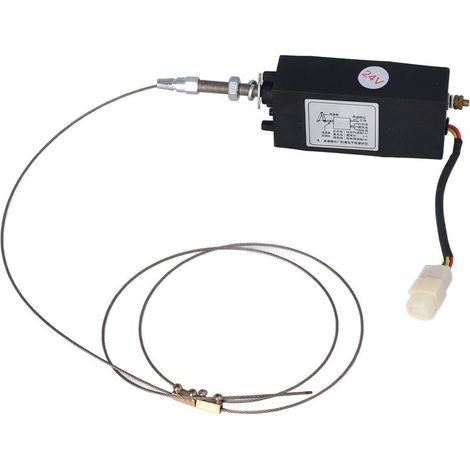Électrovanne d'arrêt de moteur Diesel, groupe électrogène, interrupteur d'accélérateur électrique, contrôleur de vitesse, DC24V (1/4)