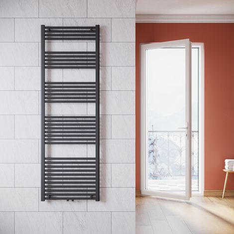 SONNI Termoarredo Scaldasalviette Verticale Radiatore ad Acqua Calda Antracite Connessione Centrale 1800x600mm (1/5)