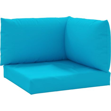 Palettenkissen 3-tlg. Hellblau Oxford-Gewebe vidaXL