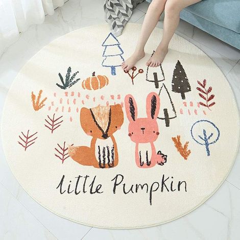 Tapis De Décoration Tapis De Zone Lavables Rond Duveteux Grands Coussinets Protecteurs Tapis Pour Enfants Pour Salon Chambre Tapis De Jeu Enfant Bebe Tapis De Chambre D'enfant 60 Cm Type 04 (1/5)