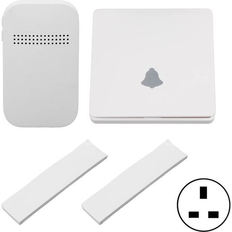 Sonnette sans fil auto-alimentée 0.25W 433MHz interrupteur 86, AC100V-230V, pour maison, appartements, entreprises, salles de classe, prise UK. (1/5)