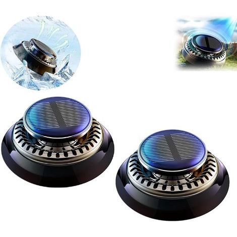 Deodorante per auto in 2 pezzi con effetto drift, a energia solare, diffusore rotante automatico, deodorante per auto intelligente, profumo di auto nuova, Ge (1/5)