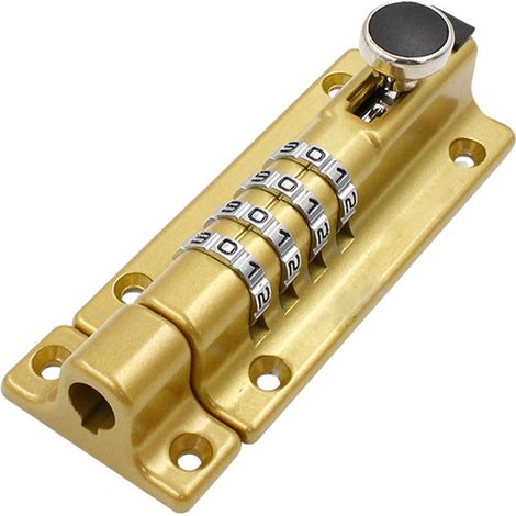 Boulon de verrouillage combiné 1 pièce, verrou coulissant de sécurité à boulon de baril combiné, verrou coulissant de sécurité de porte (1/5)