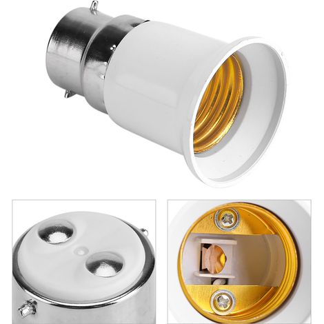 5 pièces Douille Adaptateur B22 Mâle vers E27 Femelle pour Ampoules
