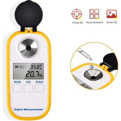 Jeffergarden Refrattometro digitale portatile per miele misura zucchero concentrazione 0-90% tascabile (1/5)