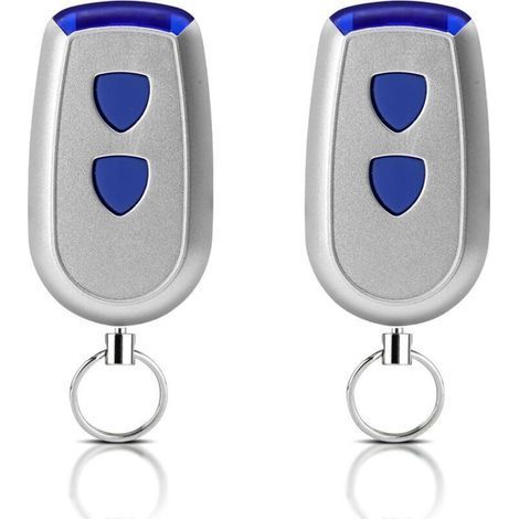 Télécommande de remplacement 433,92 MHz 2 canaux pour portails et volets roulants – Lot de 2 modèles universels compatibles avec systèmes Crawford (1/5)