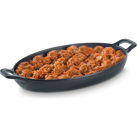 Casserole Ovale Mélamine Noire Gamme Mini L 15,5 à 26,5 cm - Pujadas (1/3)