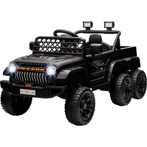 Voiture électrique enfant buggy 122 x 62,5 x 65 cm 4x4 3 vitesses design moderne pour salon jardin en plastique noir (1/5)