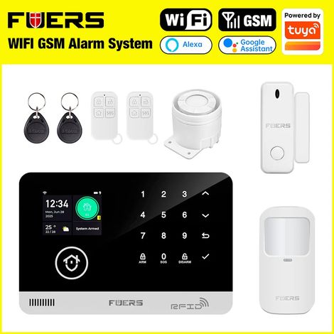 Système d'alarme de sécurité domestique, capteurs de porte et de fenêtre, détecteurs de mouvement, compatible avec Tuya Smart (1/5)