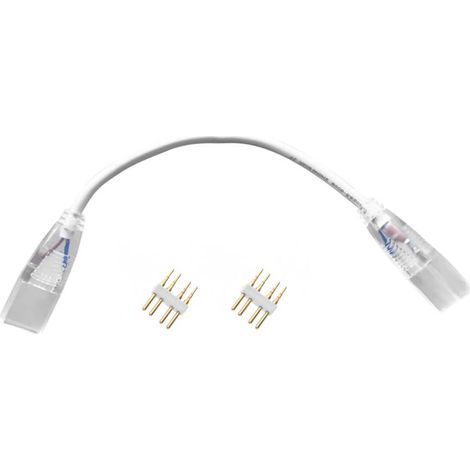 KIT GIUNTO FLESSIBILE RGB P/NASTRO 220V+2CONN.4PIN