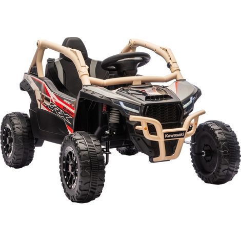Veicolo elettrico fuoristrada per bambini 12V Kawasaki Teryx KRX 1000 giallo (1/5)
