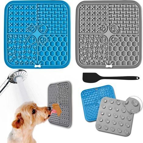 1 Tapis De Léchage, Texture Silicone, Spatule Incluse, Ventouse Murale, Pour Chien Et Chat (1/5)