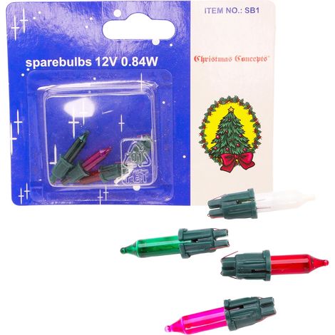 Lot de 4 Ampoule, Multicolore, Fusible, Pour Décoration Noël, 12v