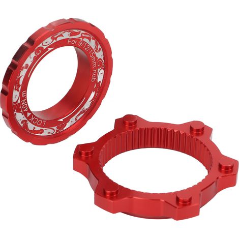 Centerlock-Adapter für Fahrräder, aus ergonomischer Aluminiumlegierung, rot, für Mountainbikes (1/5)