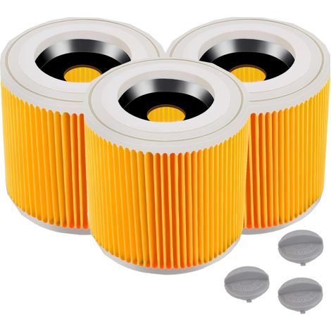 AIMOONSA Lot de 3 filtres cartouche pour Krcher WD3 Premium, WD2, WD3, WD3P, MV2, MV3 - Filtre WD3 - Filtre de rechange pour aspirateur Krcher 6.414-552.0/64145520 (1/5)