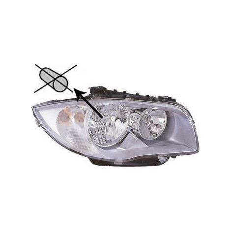 Phare avant droit H7/H7 sans réflecteur BMW Série 1 E81-E87-E82-E88 2010-2012