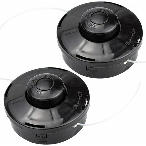 2er-Pack Universal-A6481-Trimmerkopf aus Nylon, Ersatzspule, Rasentrimmerkopf M10 x 1,25 für Benzin-Freischneider (1/5)