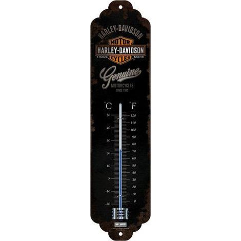 Thermomètre Harley-Davidson Genuine métal 28 cm