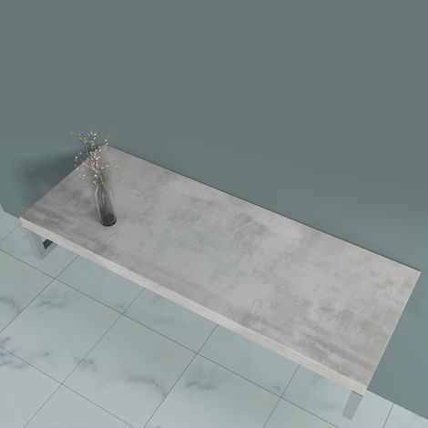 doporro® Soporte para lavabos 45x160cm consola para lavabos en greige incluye soportes de consola
