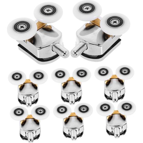 Set of 8 Pieces Sliding Door Pulley Door Hardware Door Casters Glass Door Casters Bathroom Glass Door Casters (1/5)