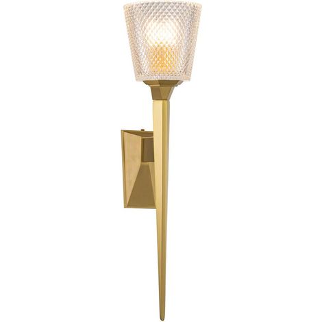 Elstead Verity Lampada da parete in ottone spazzolato, IP44 (1/5)