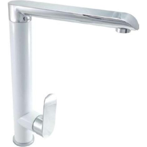 Grifo monomando Alemania en color blanco y cromo 31 cm(alto)18.8 cm(largo) (1/2)
