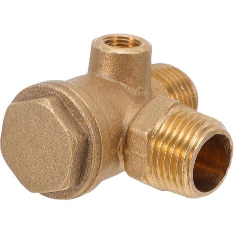 Válvula antirretorno de cobre de 20×20×10 mm para compresor de aire silencioso, válvula unidireccional compacta, accesorio de repuesto para compresores y herramientas industriales. (1/5)