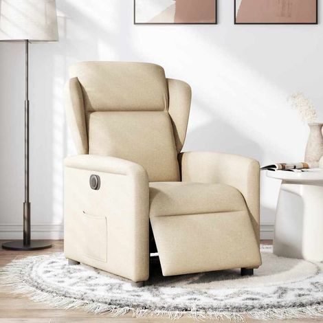 Maison Exclusive - Relaxsessel Elektrisch Creme Stoff
