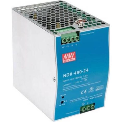 [GEBRAUCHT] B-Ware Mean Well NDR-480-24 Netzteil DIN-Schiene 480W Schutz gegen Kurzschluss