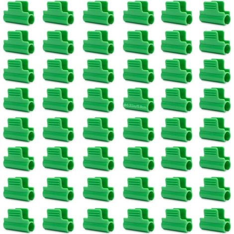 Lot de 48 pinces de serre, clips de serre, clips de protection de rangée de film, clip de barre de filet d'ombrage pour cerceaux de jardin, tunnel de culture, cadre de support, 8 mm (1/5)