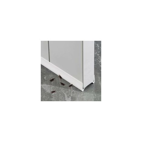 Bande d'étanchéité de Porte 96cm, Joint Isolant Thermique et Phonique Adhésif, Coupe-froid Souple pour Bas de Porte, Blanc (1/4)
