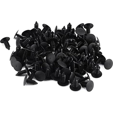 Keenso 100pcs Rivet Clips Plastique,Rivet Fixation Plastique Clips Agrafes Garniture de Porte de Voiture Attache de Fixation de Retenue (1/4)