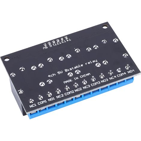 Module de relais bistable autobloquant 4 canaux SL25A04 5 V, interrupteur de commande de niveau bas à microcontrôleur par bouton-poussoir (1/5)