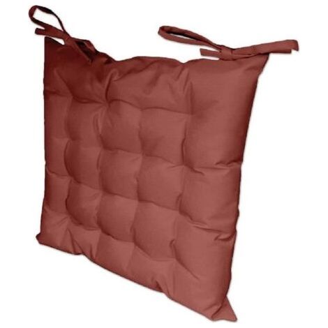 Assise matelassée -   - Modèle   - 40x40 cm - Rouge - Tissu déperlant