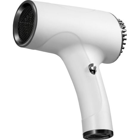 Sèche-cheveux sans fil, sèche-cheveux à batterie rechargeable, petit sèche-cheveux compact, séchage rapide pour hommes et femmes, 2600 mAh (Blanc) (1/5)