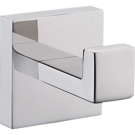 Crochet porte-serviettes , crochet de manteau en acier inoxydable , porte-serviettes, crochet mural de salle de bain de style industriel moderne（miroir clair） (1/5)
