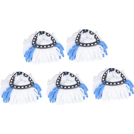 Lot de 5 têtes de balai en fibre de rechange pour balai rotatif Easywring (1/5)