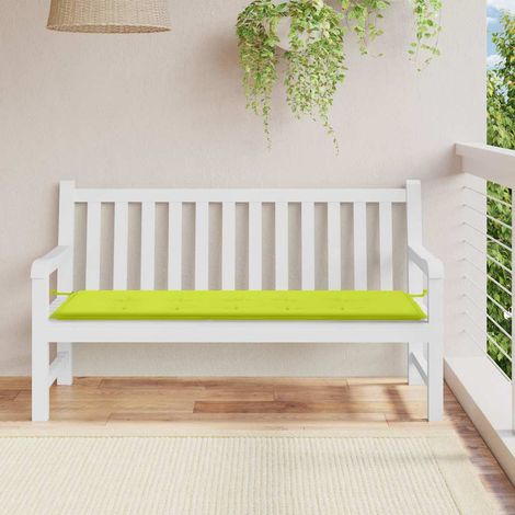 vidaXL Coussin de banc de jardin vert brillant 150x50x3cm tissu oxford (1/5)