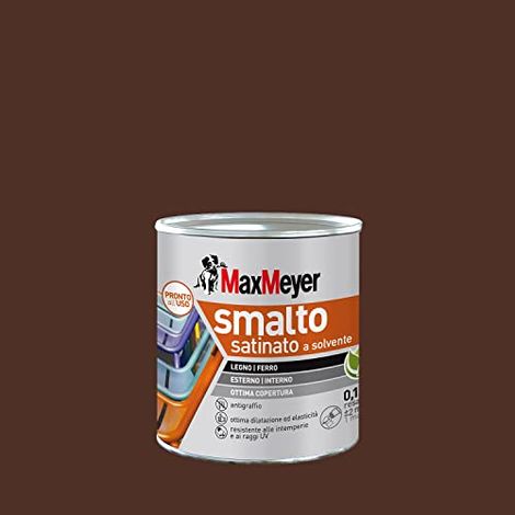 MaxMeyer Smalto a Solvente Satinato Marrone R8016 0,125 l (1/4)