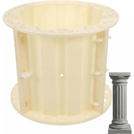 Moule à Béton pour Colonne Romaine, Moule à Ciment Creux en Plastique, 25 Bandes Verticales, Décor Européen pour Villa, Jardin Et Allée, Moulage Solide Et Décoratif