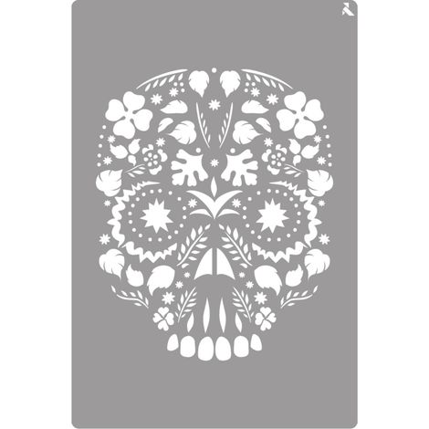 La Pajarita Stencil St-15 Skull 20 x 30 cm Il Papillon speciale per Chalk Paint e Pittura Tela (1/2)