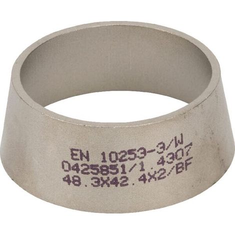 Reducci贸n soldadura inox 48,3-42,4mm UNIVERSAL FG2476RVS
