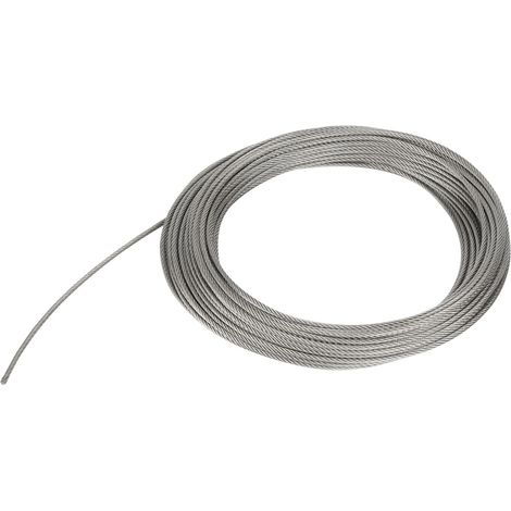 câble en acier inoxydable 304 de 20 m, fil d'acier dur de 2,5 mm pour la pêche et le levage (1/5)
