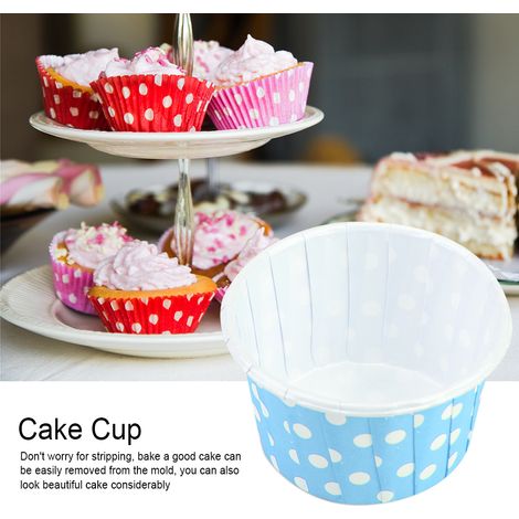 100 moules à mini-cupcakes en papier rond, moules à muffins, moules à gâteaux ronds, bleus, pour mariage et maison (1/4)