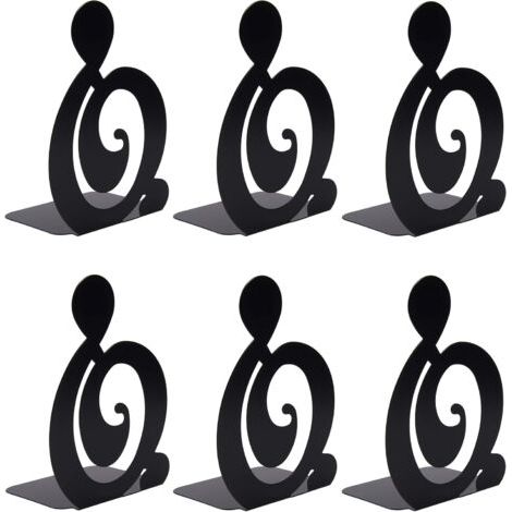 3 Paire Serre-Livres Métal Support pour Étagères Support de Livres Presse-Livres Porte-Livre Antidérapants pour Enfants Ado Organisateur de Livres pour Maison Bureau Ecole Bibliothèque Noir (1/5)