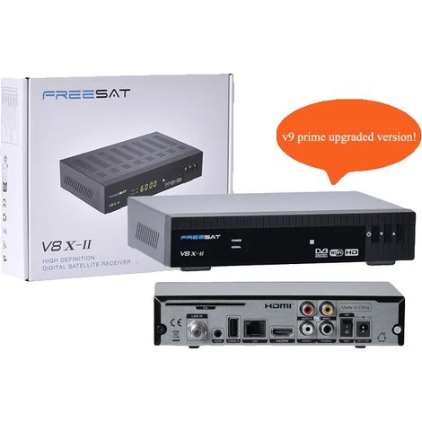 Receptor de satélite, soporte multilingüe, guía de programación de 7 días, V8X2, enchufe europeo. (1/5)