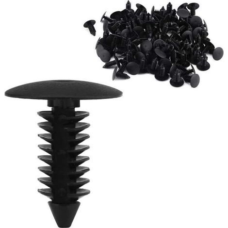 Clip de Garniture de Porte, 100pcs Clips Universels de Type Poussoir Clip de Pare-chocs Rivets Push Fastener Retainer pour Clips de Panneau de Garniture Clips de Garniture de Porte