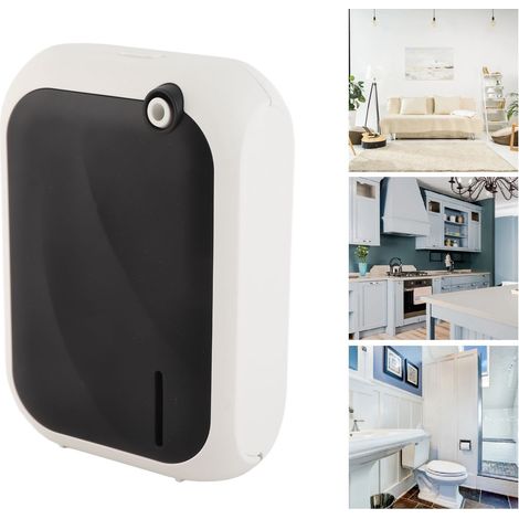 Ambientador de aromaterapia XS105 con control por aplicación Bluetooth, temporizador, montaje en pared/mesa, capacidad de 140 ml, batería integrada, cobertura de 200 m³, color negro. (1/5)