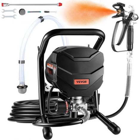 650 W Pulverizador de Pintura sin Aire con Soporte, Máquina Pulverizadora de Pintura Eléctrica de 3000 PSI con Varilla de Extensión y Kits de Limpieza para Muebles, Vallas, Casas y Hogares (1/5)