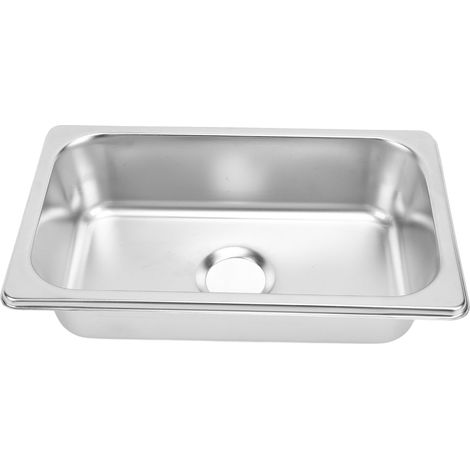 Évier de cuisine rectangulaire en acier inoxydable RV 304 avec sortie d'évacuation de 40 mm pour bateaux, caravanes, yachts et autres embarcations. Dessin de polissage GR-1465 (1/5)